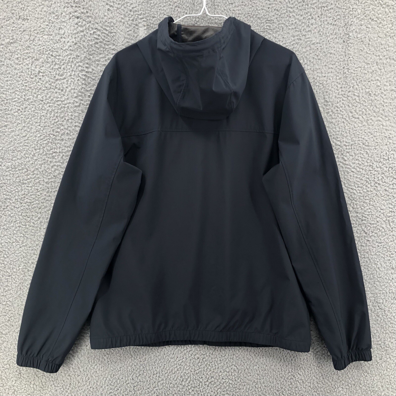 Hollister Windbreaker Jacket Full Zip Hooded Men's Size Large Navy Blue