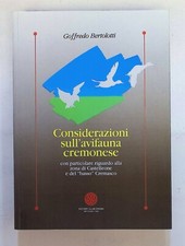 Considerazioni avifauna cremonese Goffredo Bertolotti Cremona 1990 Castelleone