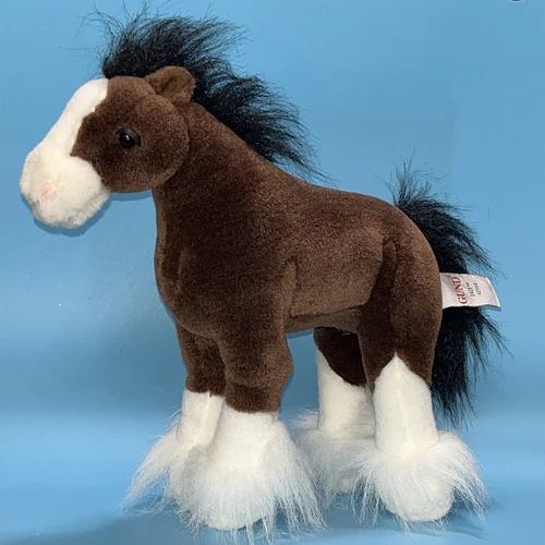 Gund Clydesdale Stuffed Animal Brown White Horse Pony Animal Toy 11"