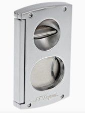 S.T. Cortador de cigarros Dupont corte en V y doble hoja, cromo, 003418, 3418 nuevo en caja