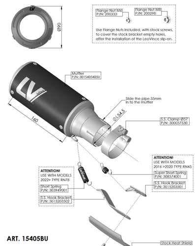 Echappement Yamaha MT-10 2019 Leovince LV Corsa Inox Noir Moto Silencieux Racing - Photo 4/4