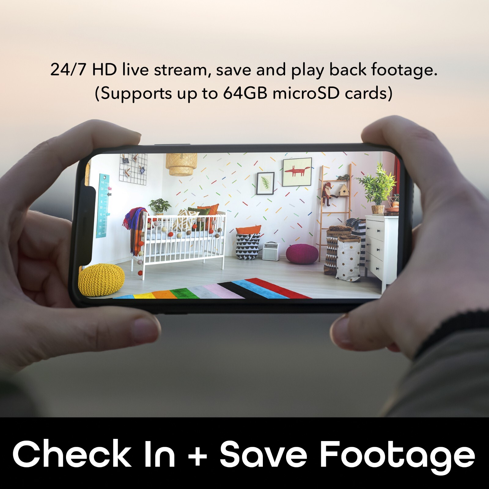 Geeni Sentinel 1080p HD Pan & Tilt Baby Pet Security Smart Indoor Camera (White)