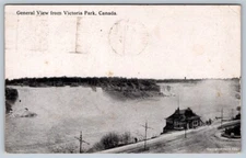 Victoria Park View, Niagara Falls, 1919 Postcard, Conserve Energy Slogan Cancel