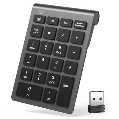 Teclado Numerico Inalambrico, 22 Teclas 2.4 Ghz Portatil Para Laptop