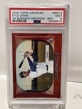 2020 Topps Archives Kyle Lewis RC Rookie 1955 Bowman Color TV PSA 9  Red 25/25