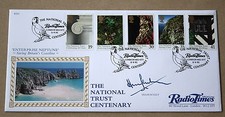 NATIONAL TRUST 1995 BENHAM FDC RADIO TIMES HS SIGNED BY TV PRESENTER HUGH SCULLY