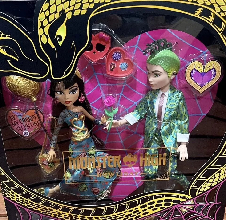 Monster High DEUCE GORGON CLEO DE NILE Collector Dolls Valentine's Day  HOWLIDAY