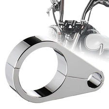 1 1/8" Handlebar Brake Line Clutch Cable Clamp for Harley Honda Yamaha,Chrome