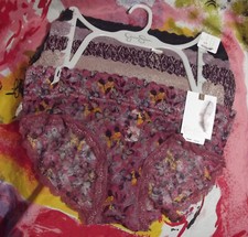 5 NEW JESSICA SIMPSON JS00482D ULTRA FLIRTY SHEER LACE HIPSTER PANTIES M