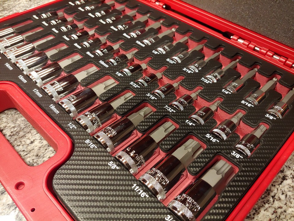 Mac Tools 40PC. 3/8 & 1/2 Drive Metric RBRT Hex Bit Socket Set | eBay