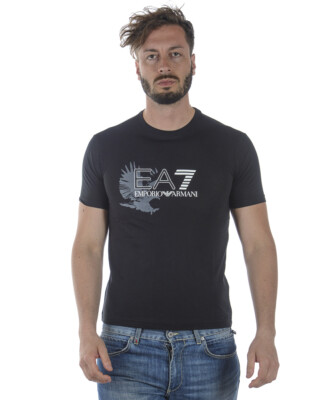Emporio Armani EA7 T-Shirt Sweatshirt Man Black 3ZPT46PJM9Z 1200 Sz L MAKE OFFER