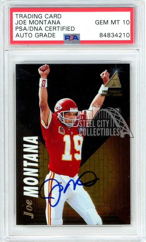 Joe Montana 1995 Pinnacle Zenith Autograph Card #Z79 PSA/DNA 10