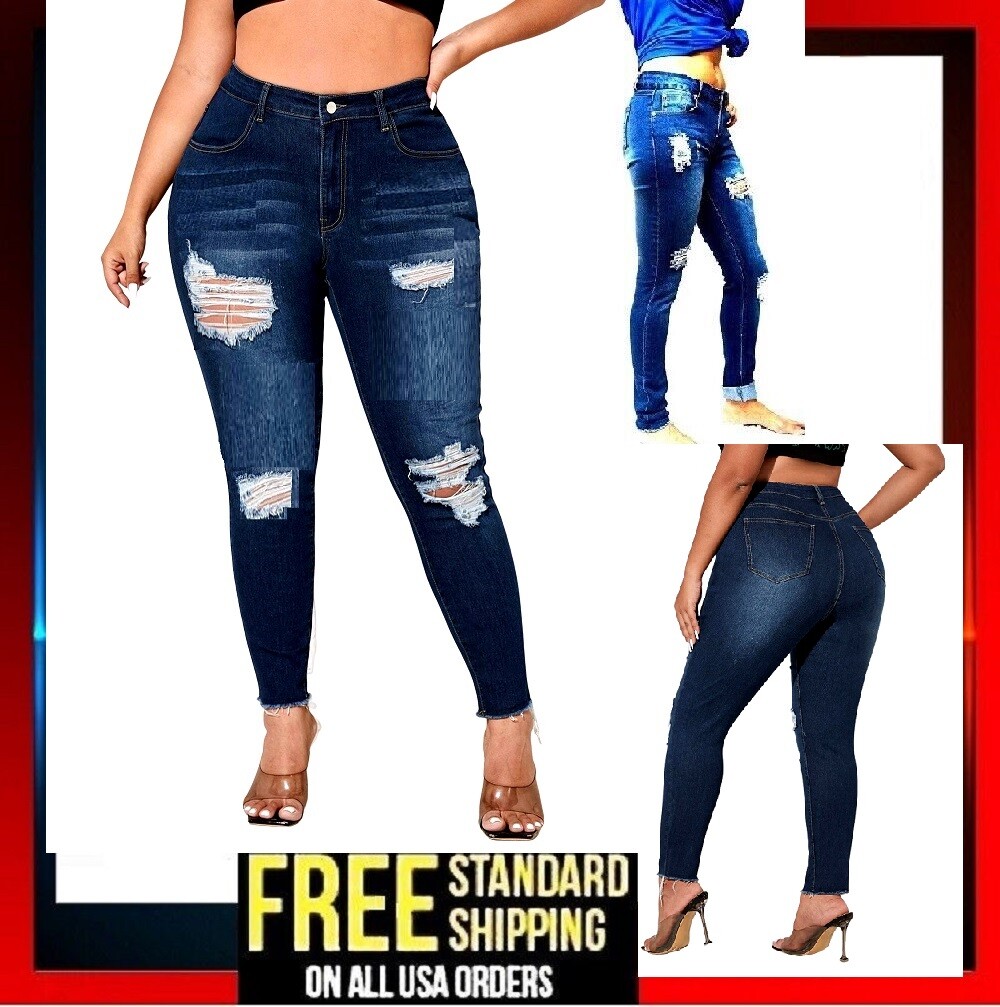 ◆XTONZ◆ XP185 X DESTROYED DENIM PANTS BLUE SCREENSHOTBRAND-P41880 Men's Premium Distressed Denim Pants
