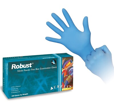 2000 Aurelia Robust XL 4.5 mil Nitrile Powder Free Disposable Examination Gloves