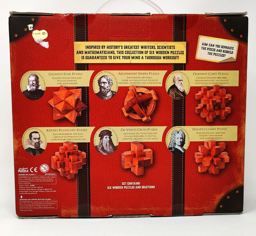 Great Thinkers Puzzle Collection - Set 6 Wooden Puzzles by Professor Puzzle NEW - Picture 2 of 3