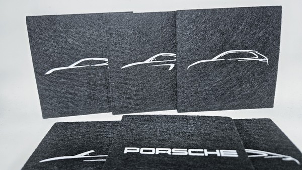 Porsche GeträNke Untersetzer Car Coaster Filz 6Er Set Div. Motive Bierdeckel-image