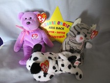 TY  CELEBRATE II, DOTTY II & SILVER II Set - 30th - Anniversary Ty Beanie Babies