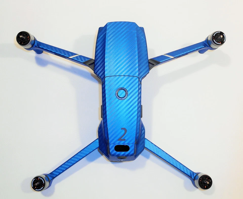 DJI MAVIC 2 PRO/ZOOM- SKIN - CARBON BLAU / CARBON BLUE - 3-5 Batterien - Drohne - Bild 3 von 4