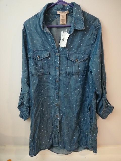 Philosophy Tencel Blue Polka Dot Denim 