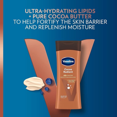 Vaseline Intensive Care Cocoa Radiant Body Lotion, Ultra Hydrating Lipid 200 ml - Picture 3 of 6