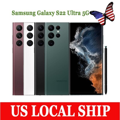 NEW-Sealed Samsung Galaxy S22 Ultra 5G S908U 8+128GB Factory Unlocked Smartphone