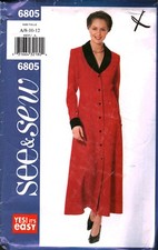 6805 Vintage Butterick SEWING Pattern Misses Fitted A line Dress 8 - 12 See Sew