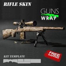 Camo Guns Wrap Skins Premium Vinyl Sticker Matte Rifle Pre-Cut USA COMBAT-5