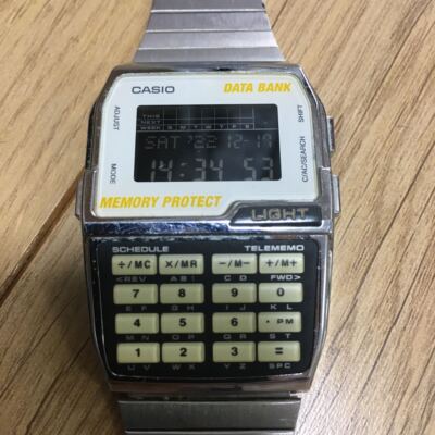 『1年保証』 Digital Dbc-1500 Databank Casio Quartz Dbc1500 Rare Men データバンク