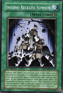 Inferno Reckless Summon - SDMM-EN027 - Common - 1st Edition x1 - Near Mint