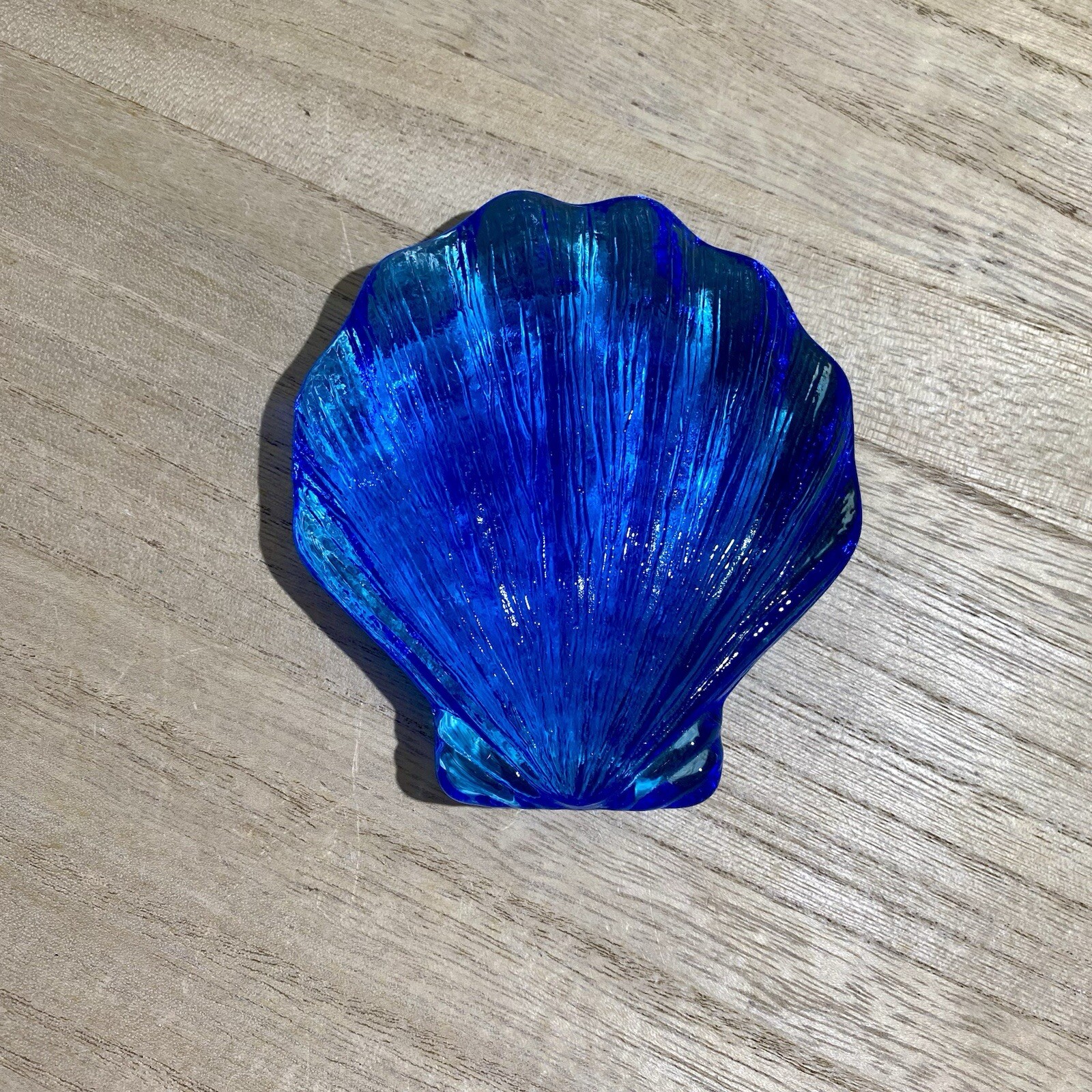 ILLUMINATIONS - Handmade Aqua Blue Sea Scallop Seashell (large)