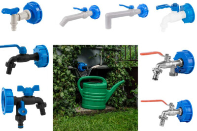 IBC Container Wasserhahn Kugelhahn Auslaufhahn Adapter Deckel Tank Industrie