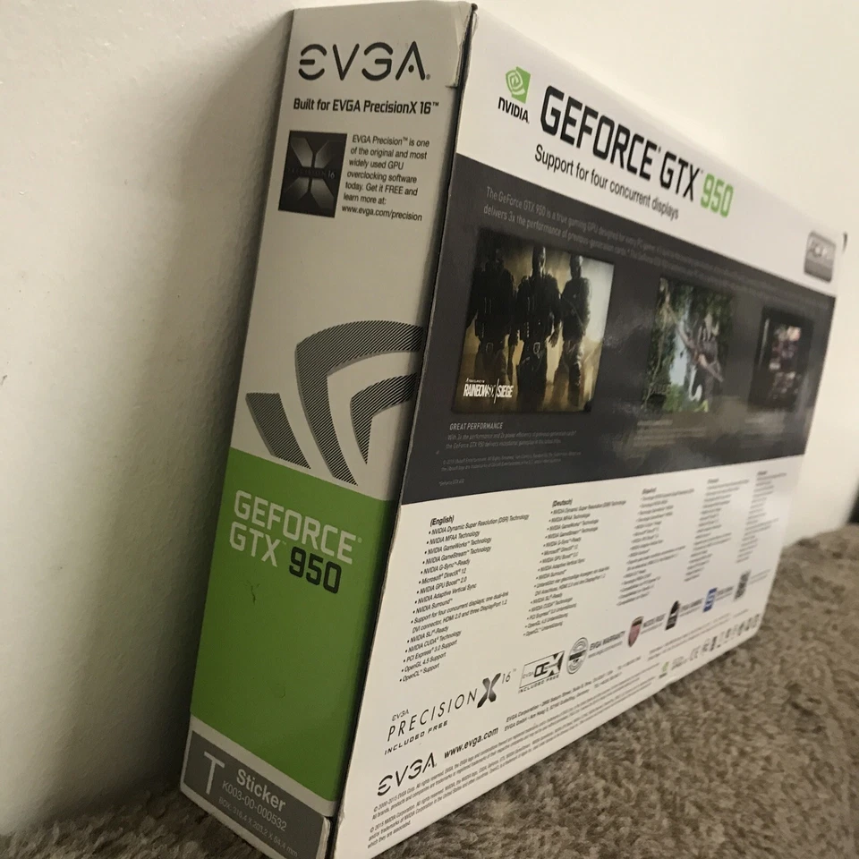 EVGA Nvidia GeForce GTX950 SC+ GAMING ACX 2.0 2GB Graphics Card 02G-P4-2957-KR - Image 4 of 4