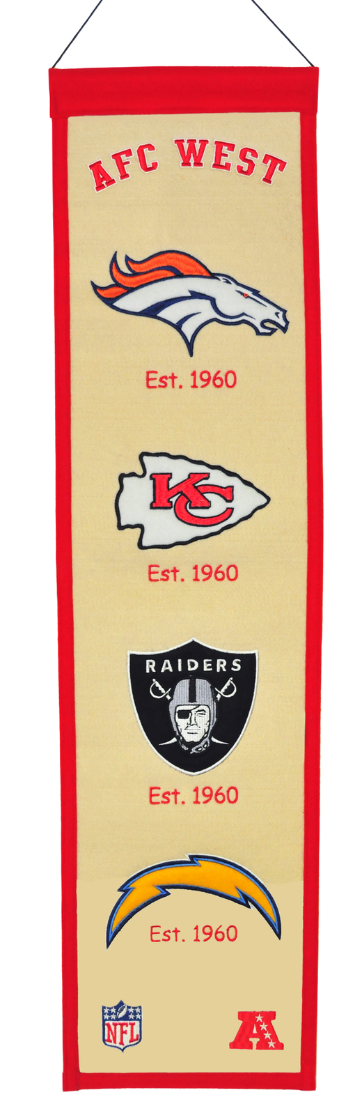 Баннер AFC West Wool 8x32 Heritage