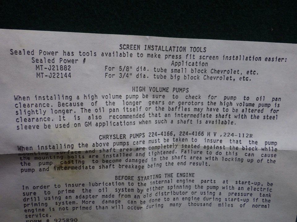 Bomba de aceite de motor sellada Power/Melling M-57 Ford 300 6, 330-361-391 ft Foto 2 de 4