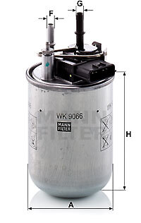 Mann-Filter WK 9066 Kraftstofffilter FÜR Nissan-image