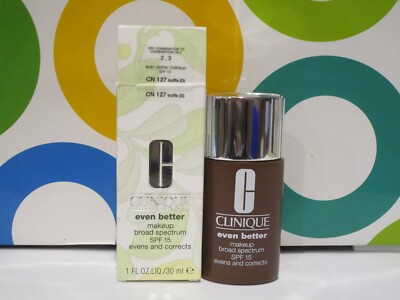 CLINIQUE ~ EVEN BETTER MAKEUP BROAD SPECTRUM ~ # CN 127 TRUFFLE ~ 1 OZ