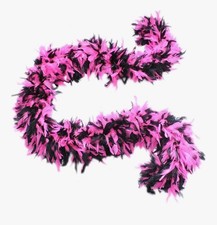 180 Gram Chandelle Feather Boa Hot Pink Black Costume 80 Big Fluffy Large New