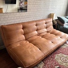 Urban Outfitters Sofa Bed - Brown/orange Leather - similar to ligne roset Togo 