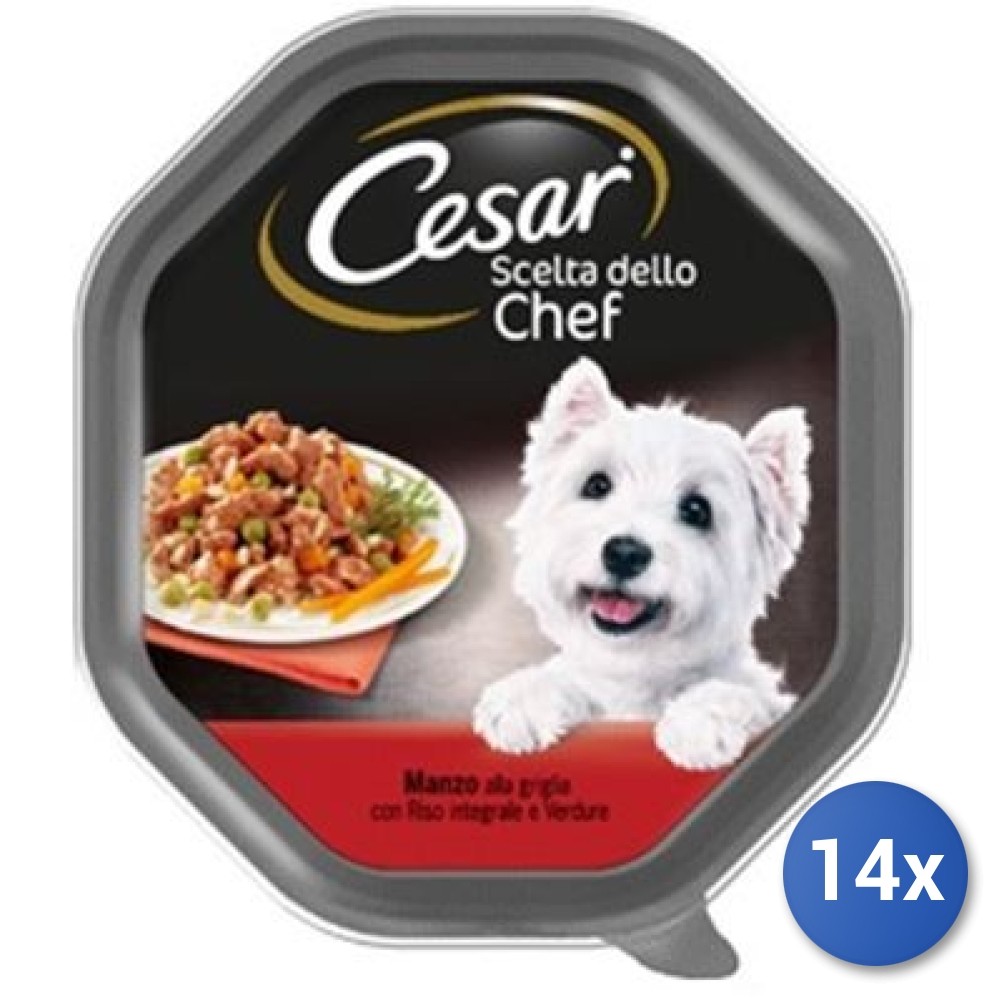 Offerta Cesar Scelte Chef 14 Pezzi - Umido Manzo Riso e Verdure 150g