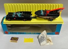 VGC Vtg Corgi Gift Set 3 Batmobile Batboat Batman TV Show Toy Model With Box (P)