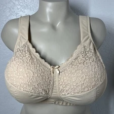 Anita Havanna Support Bra 48A Desert Beige Wireless Unpadded Lace Bow
