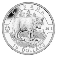 2013 WOLF O Canada Series $10 Pure Silver Matte Proof in FULL OGP Box + CoA