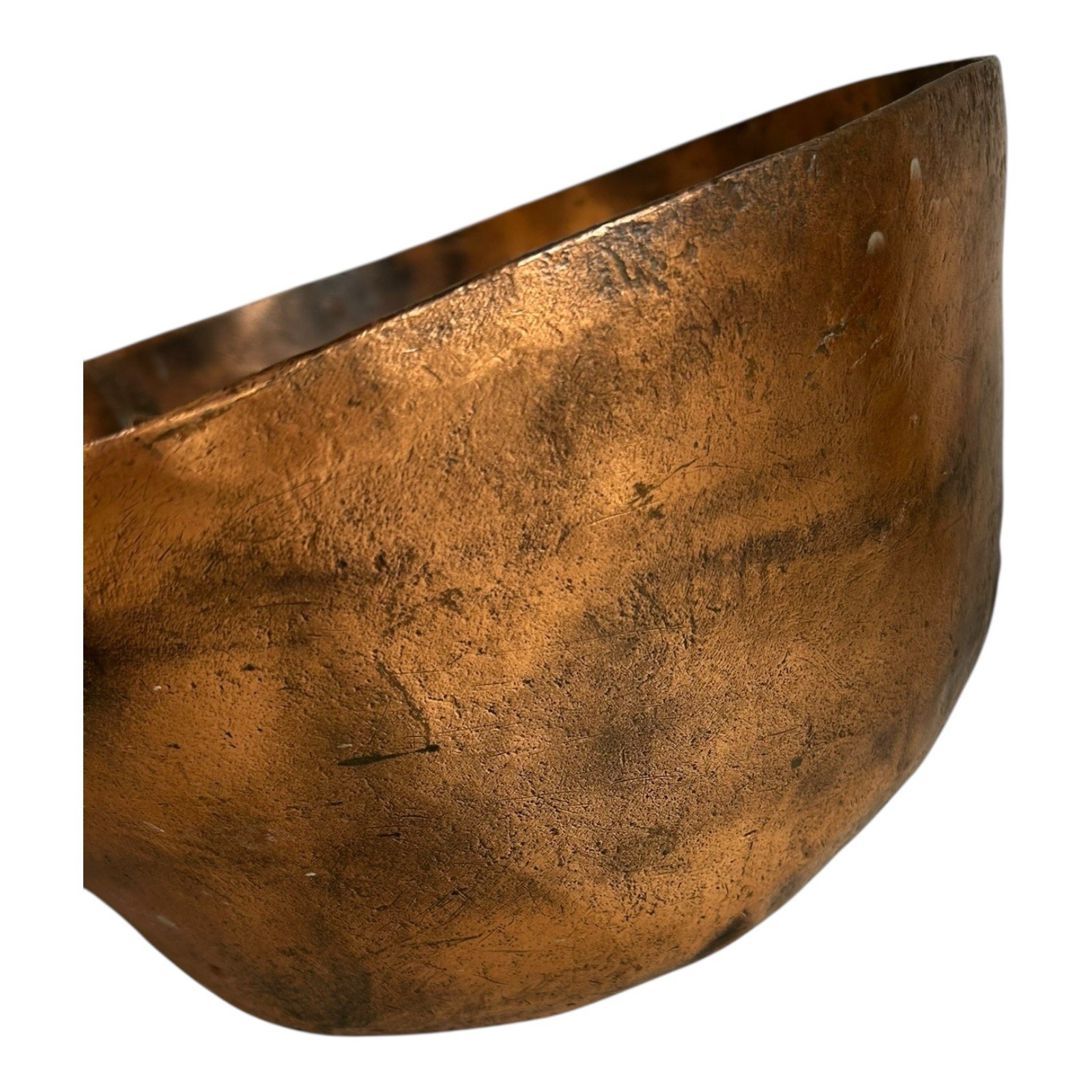 Antique Farmhouse Decorative Handled Copper Pot or Planter