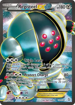 Registeel EX - 122/124 - Pokemon Dragons Exalted Black & White Ultra Rare LP