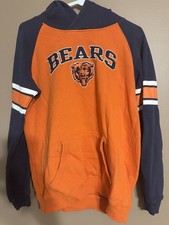 Chicago Bears Hoodie Small NFL Team Apparel Orange Navy Pullover Sweatshirt
