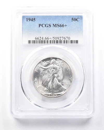 1945 Walking Liberty Half Dollar MS66+ PCGS PQ *7311