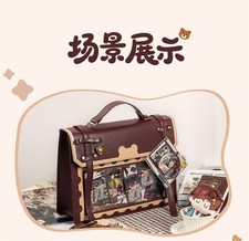 Anime Brown Pu Itabag Backpack Shoulder Tote Crossbody Bag Handbag Cosplay Gift