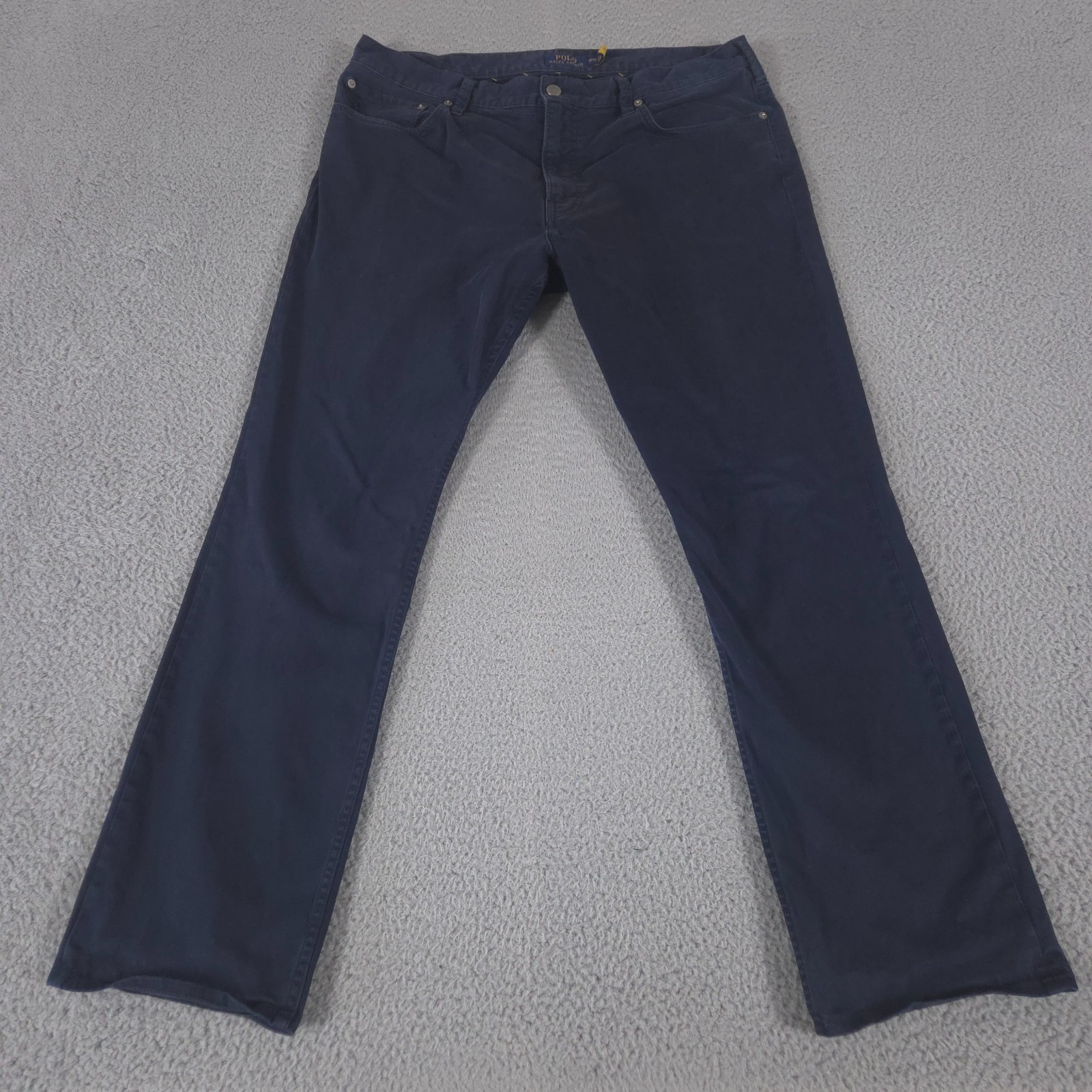 Polo Ralph Lauren Jeans Mens 38x32 Navy Varick Slim Straight Twill Pants Preppy