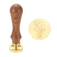 Vintage Wachssiegelstempel FüR F12, 25Mm Messingkopf Mit Holzgriff