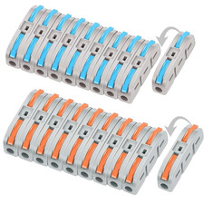 20 PCS Lever Wire Connectors Quick Connect Nuts Inline Splices Push-In Profes